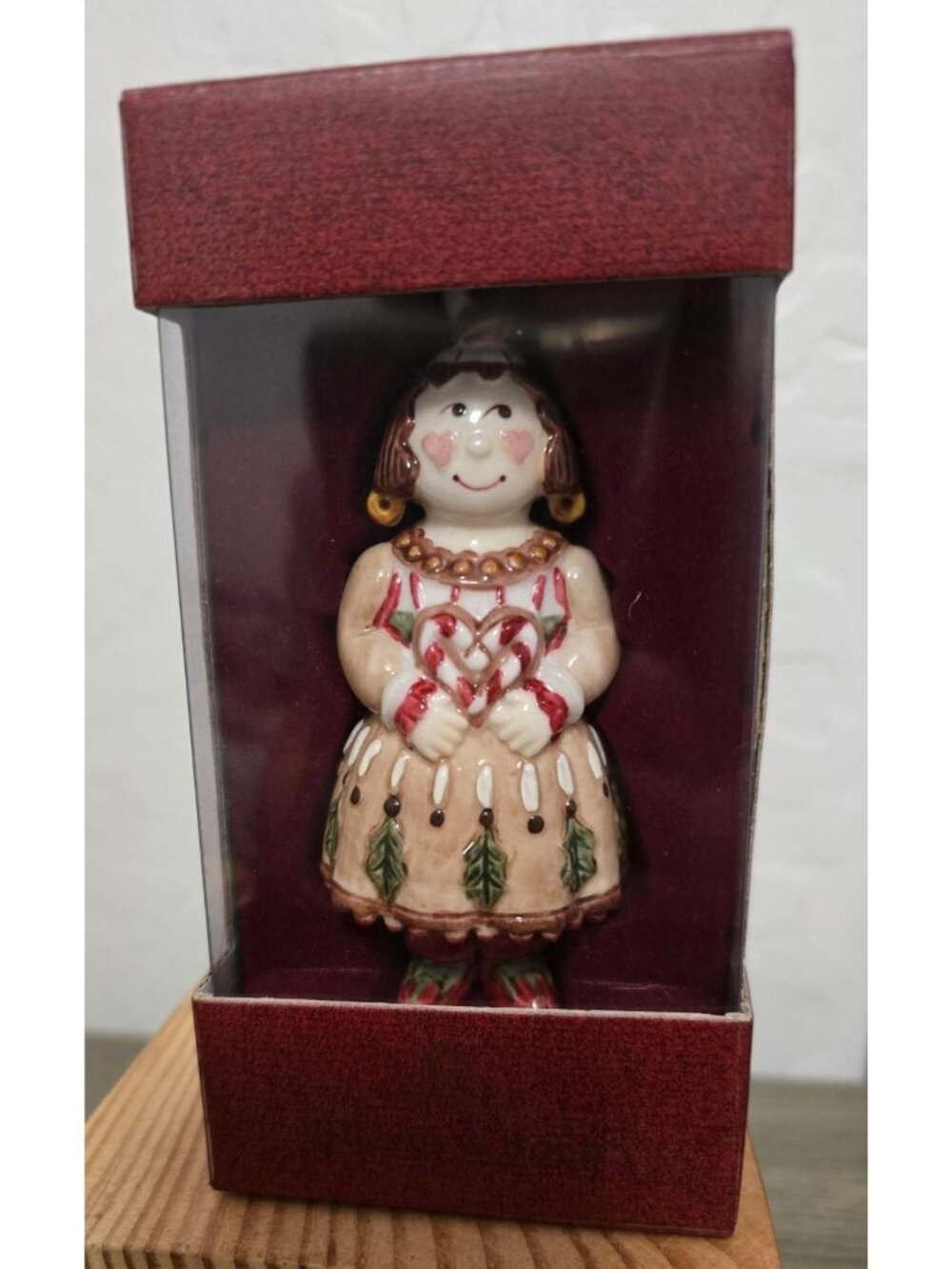 Villeroy & Boch Girl With Pretzel Christmas Ornament Germany Design